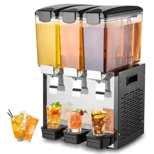 【Summervibes】VEVOR Commercial Beverage Dispenser 10L x 3 Tanks Cold Juice Ice Drink Dispenser
