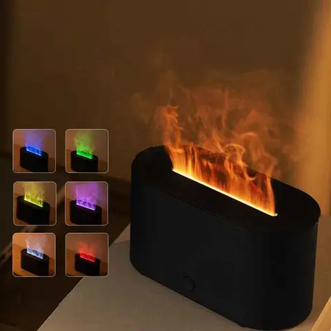 Ultrasonic Aroma Diffuser, 130ML Portable USB Powered Essential Oil Diffuser with 7-Color LED Light, Home & Office Use