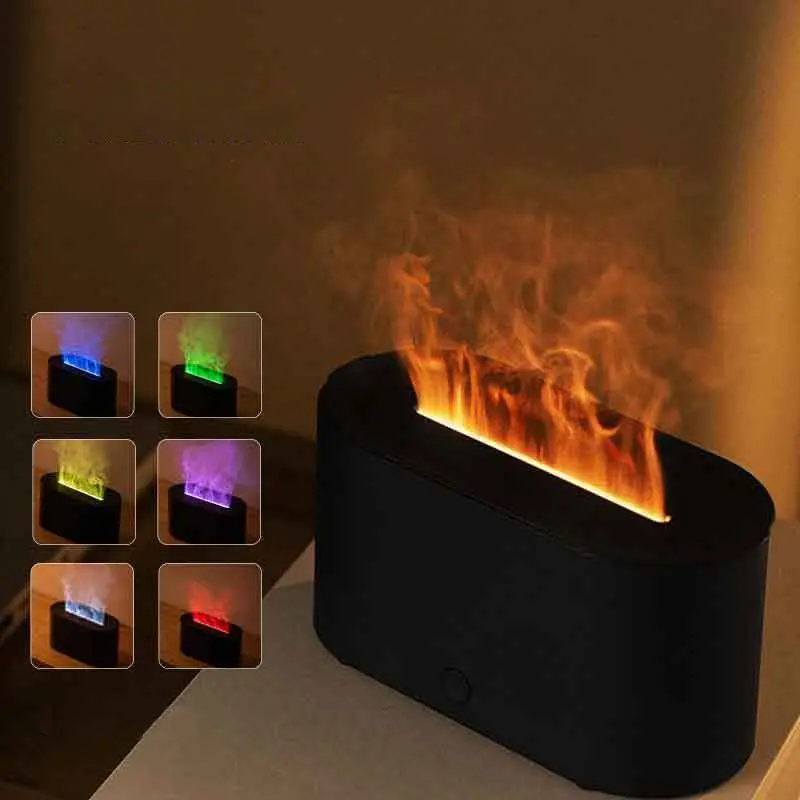Ultrasonic Aroma Diffuser, 130ML Portable USB Powered Essential Oil Diffuser with 7-Color LED Light, Home & Office Use