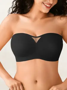Jelly Strapless Bra For Women, Elastic Bandeau Bra With Breathable Mesh, Anti-Slip Wireless Comfort Bralette, Jelly Strips Lift And Support, Seamless Base Layer, Fitting Y2K Styles, Off-Shoulder Top, Dress, Party, Wedding Essential
