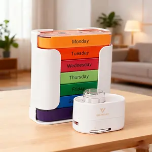 Weekly Pill Box Set with Cutter, Ideal for Dose Control, Portable Medicine Organizer, Essential Daily Health Accessory