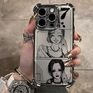 Phone Case Featuring The Anime Character Nana, Designed for Various for iphone Models Including 16, 15, 14, 13, 12, 11 Pro Max, X, XR, XS Max, 8, And 7 Plus. It Is Shockproof And Has a Transparent Soft Casing