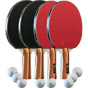 Ping Pong Paddles Sets - Portable Table Tennis Paddle Set with Ping Pong Paddles Professional Case & Ping Pong Balls -  Table Tennis Racket Player Set for Indoor & Outdoor