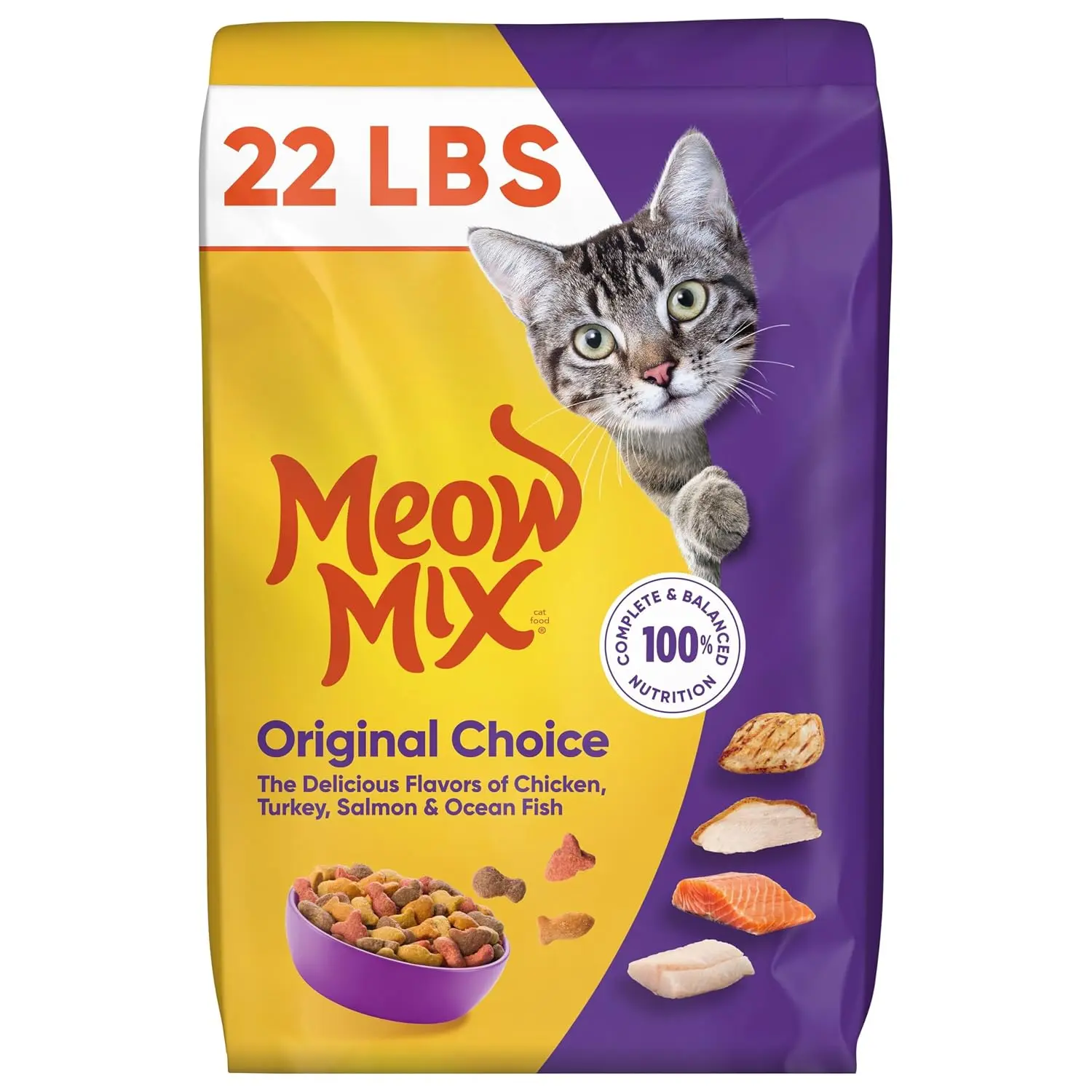 Meow Mix Original Choice Dry Cat Food, 6.3 Pound Bag