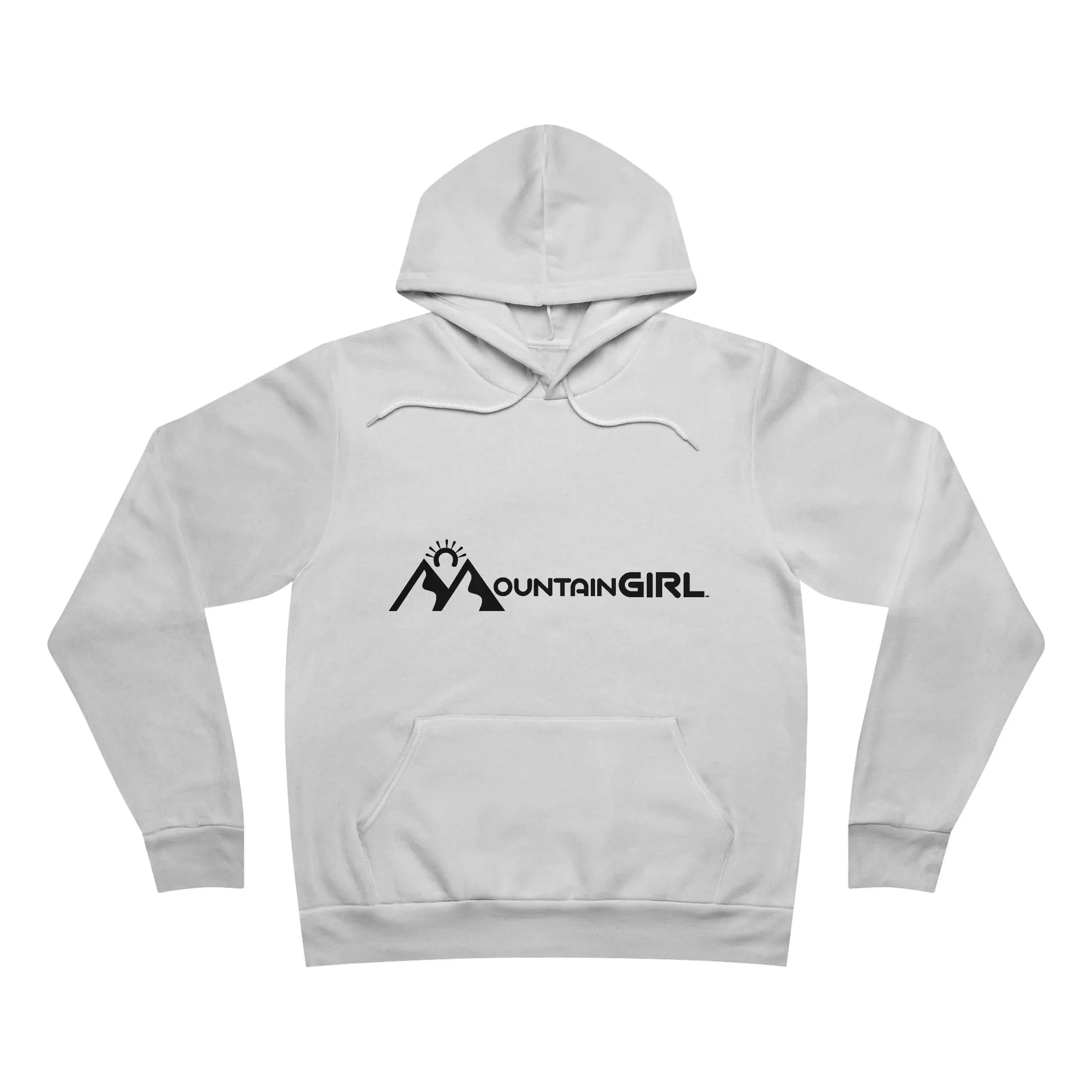 MountainGirl logo Hoodie | Mountain silhouette, outdoor adventure pullover