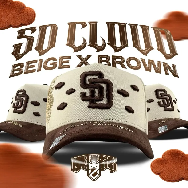 SD Clouds Brown/Tan MZ Hatss Exclusive Premium Quality Snapback