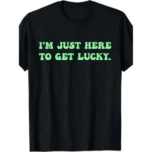 Lucky St Patrick's Day Gift Unisex Short Sleeve T Shirt for Men and Women Summer 2025 Printed 220G
