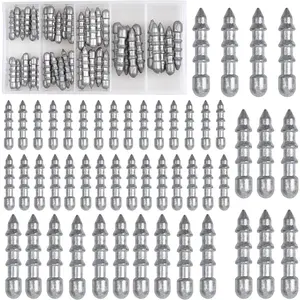 50pcs 4 Sizes Fishing Nail Weights Kit Insert Sinkers for Wacky Rig Neko Rig Bass Fishing, Fit Soft Plastic Lures Wacky Worm Pencil Sinker Weights