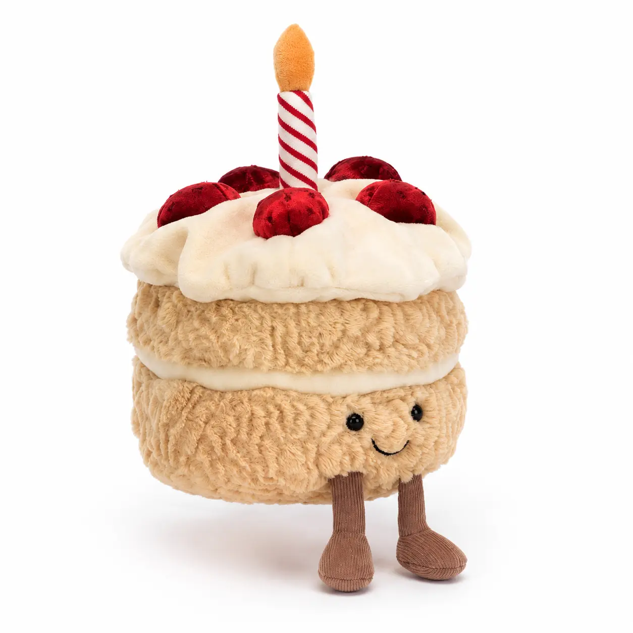 Jellycat Amuseable Birthday Cake Food Plush – Soft Cute Cake Stuffed Animal Toy, Gift for Kids & Collectors