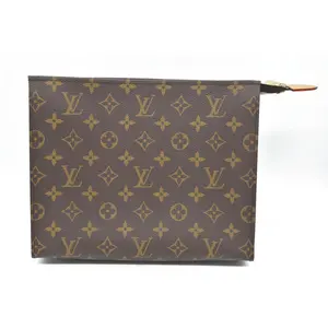 Pre-owned Louis Vuitton canvas Clutches & Wristlets $1620 Monogram Toiletry Pouch 26 Pink