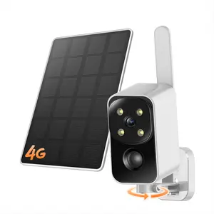 [SummerWins] 2K Solar 4G Security Camera, 180° Panoramic View AI Human Detection Night Vision Outdoor Wireless Surveillance Camera Data Refill Required built-in sim card summerwins