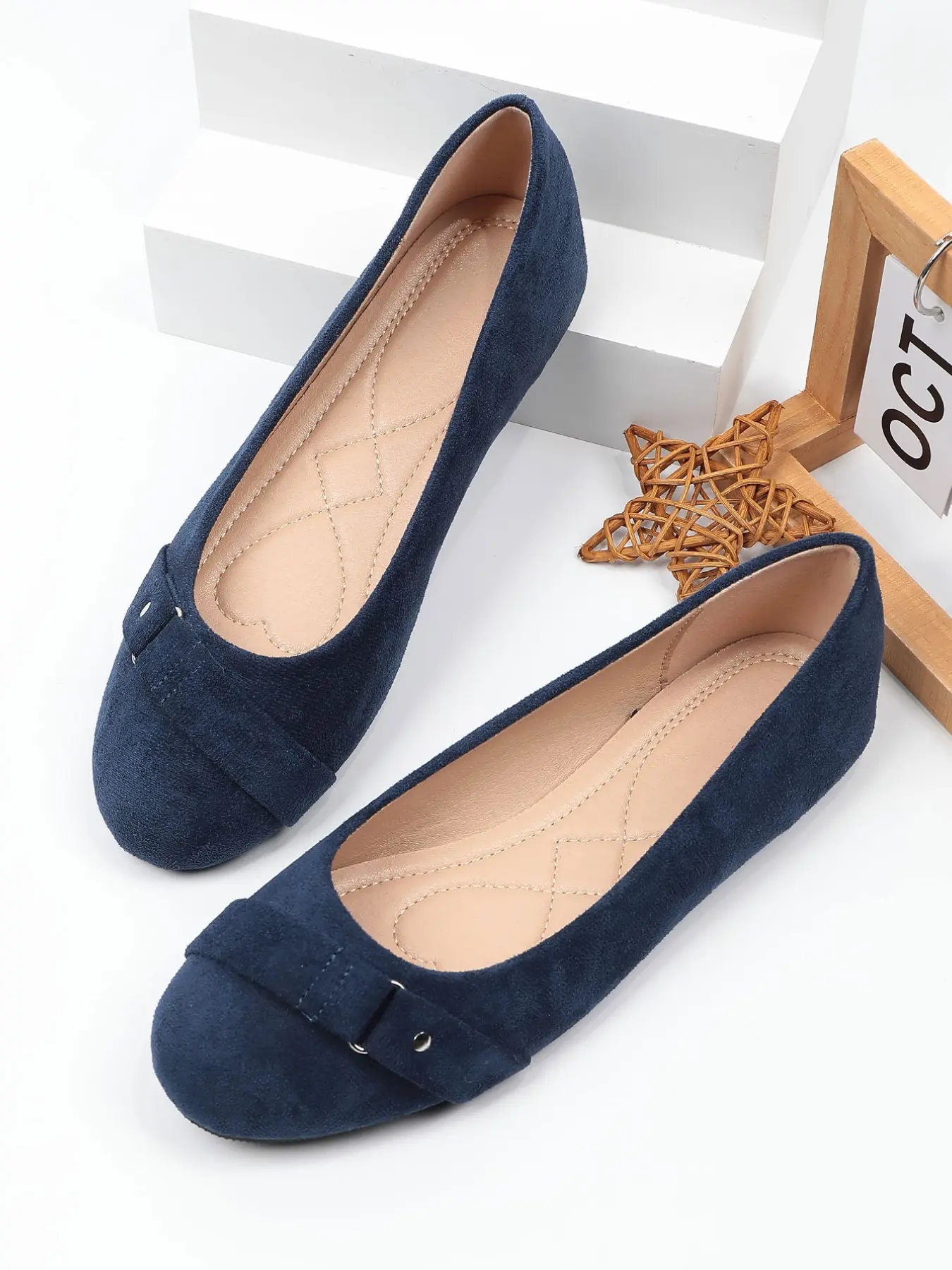 Women's Ballet Flat Shoes, Cute Style Comfortable Daily Wear, Fashion Design Slip-On Low Heel Flats, Soft Sole Pregnancy Friendly, Lightweight Commuter Shoes Footwear, Casual Flat Footwear, Soft Soled Shoes