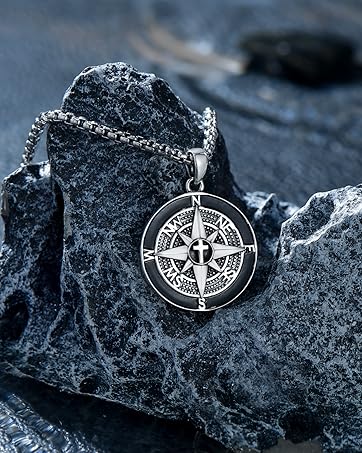 Star of David Pendant Necklace 925 Sterling Silver Jewish Jewelry Gift for Men Women Silver Gold Black (01-Star of David & Yahweh 01)