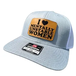 I love unstable Women Leather Patch Hat for Men