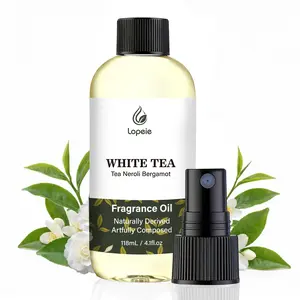 Lopeie Hotel Diffuser Oil Refill (with Spray Nozzle), Highly Scented Aromatherapy Oil – White Tea, Pearl Keys, Library Santal – for Ultrasonic & Waterless Diffusers & Oil Warmers – 118ml/4.1 fl oz & 252ml/8.5 fl oz