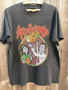 Vintage 1996 Alice In Chains Band Charcoal Color Unisex Tshirt Reprint S-5XL Cotton Menswear Fit Top Decoration Streetwear Crewneck Tropical