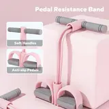 Upgrade Pedal Resistance Device,Multifunction Pedal Resistance Band,6-Tubes Elastic Foot Pedal Resistance Bands for Abdomen Waist Arm Leg Stretching Training with Soft Handles & Anti-slip Pedals Fitness Accessories Fitness Equipment Home Workout