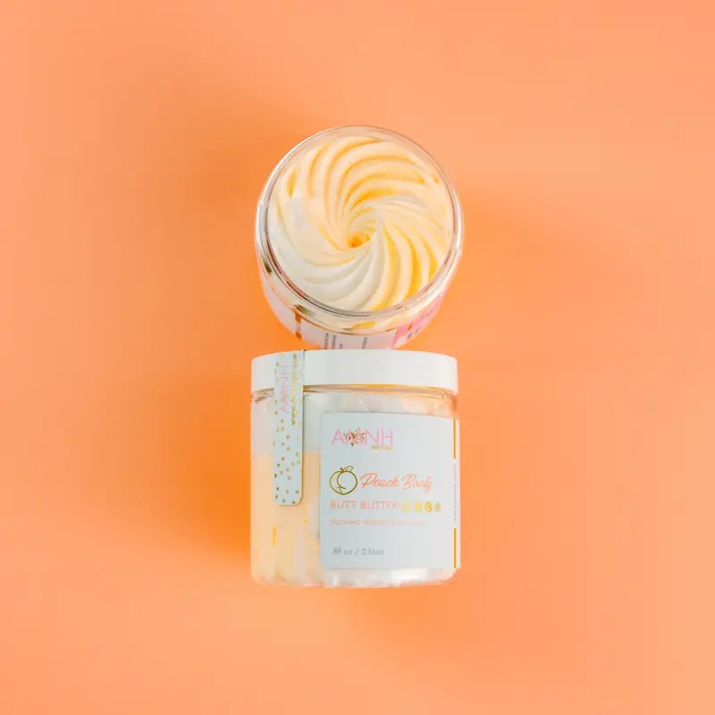 Peach Booty Tightening & Lifting Butt Butter Coconut Cocoa Body Care Shea Lotions Apricot Aloe Jojoba with Peach Extract Retinol Vitamin E C