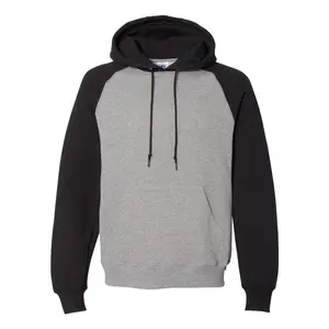 Russell Athletic Dri Power Colorblock Raglan Hooded Sweatshirt