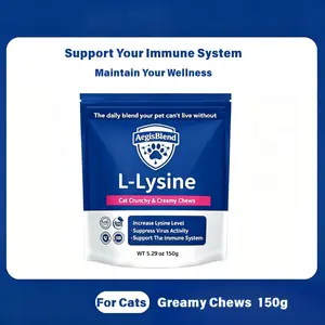 AegisBlend Healthy Lysine Treats for Cats, Immune & Respiratory Support Snacks with Colostrum, Egg Yolk and Fish Oil