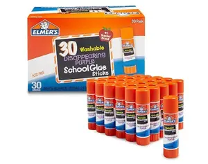 Elmer's Disappearing Purple School Glue Sticks Washable 7 Grams 30 Count