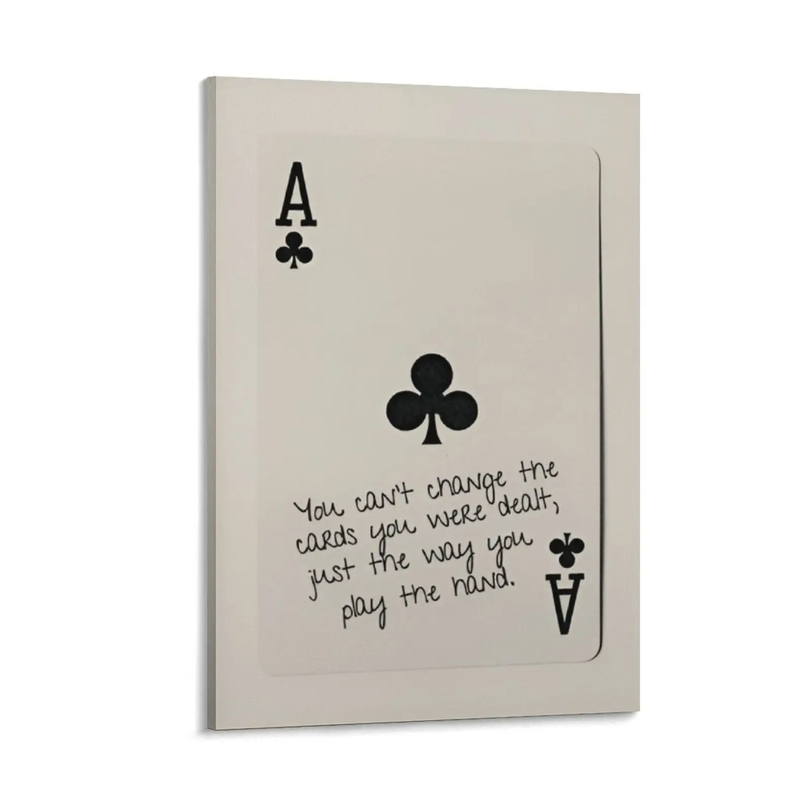 Vintage-Style Black and White "Ace" Card Poster, Home Decor Wall Art Print for Home Supplies