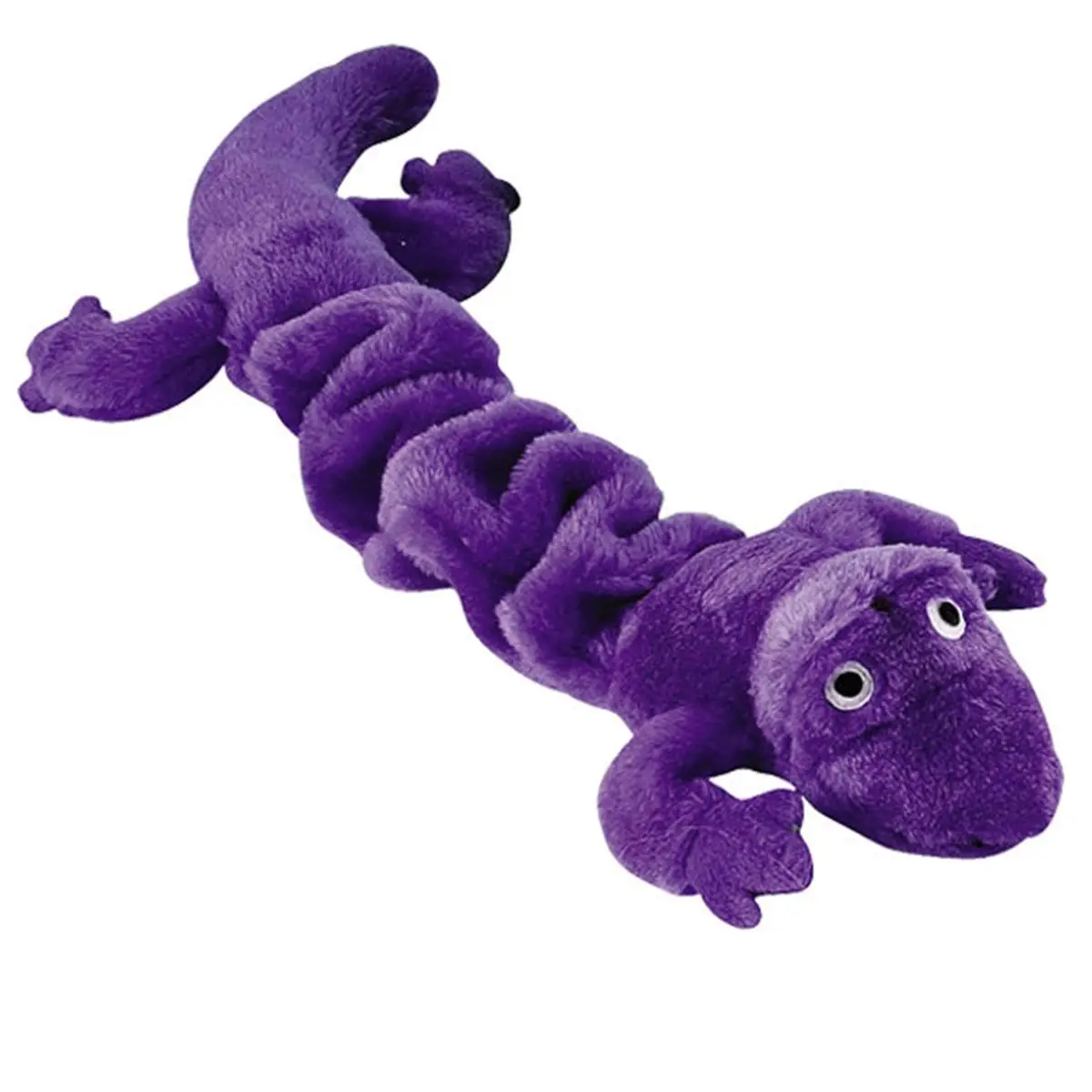ZANIES Bungee Gecko Interactive Cat Toy - Plush 16in/24in Purple Large Pet Accessory with Double Squeak, Ideal for Engaging Play & Stretching, Retail Display Ready