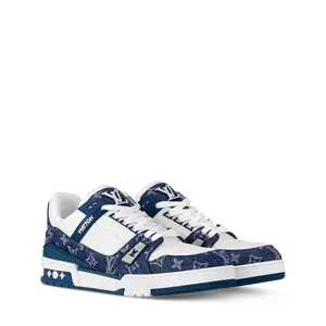 ‮ nottiuV siuoL  ‬      Denim Leather Low-Top Sneakers for Men and Women Trending Shoes, House White Official Shoes to Get / Maison Mihara