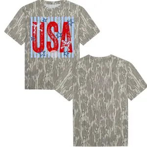 Coquette USA Bow Original Bottomland Camo Tee, Mossy Oak Pattern Men's T-Shirt, Soft Breathable Cotton, Hunting Outdoor Shirt, Streetwear Outfit, Gift For Him Her