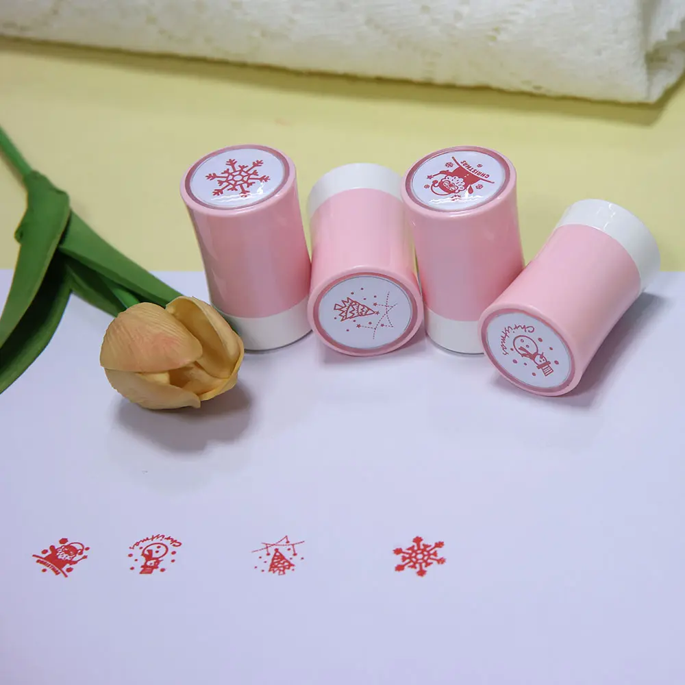 Christmas Rubber Stamp Set, Happy Christmas Light-Sensitive Stamps, Snow Tree Postage Stamp, Snowflake Postage Stamp, DIY Scrapbooking Cards Making
