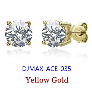 Premium 0.5-2Ct Moissanite Diamond Stud Earrings for Women Orginal 925 Sterling Silver Screw Back Women Moissanite Earring 2025 DJMAX