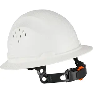 Full Brim Hard Hat Vented Construction Safety Helmet 6 Point Ratchet Suspension Carbon Fiber Pattern Design Work Hardhat for Men Women