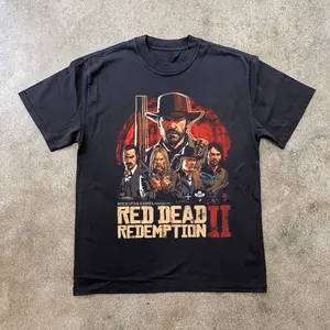 [ SALE UP TO 50%] RED DEAD REDEMPTIONHEAVYWEIGHT BLACK T-SHIRT