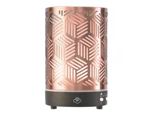Array Copper 90 Metal Ultrasonic Diffuser with 60-Minute, 90-Minute, & 120-Minute Timer, 7 LED Lights, and Elegant Metal Cover
