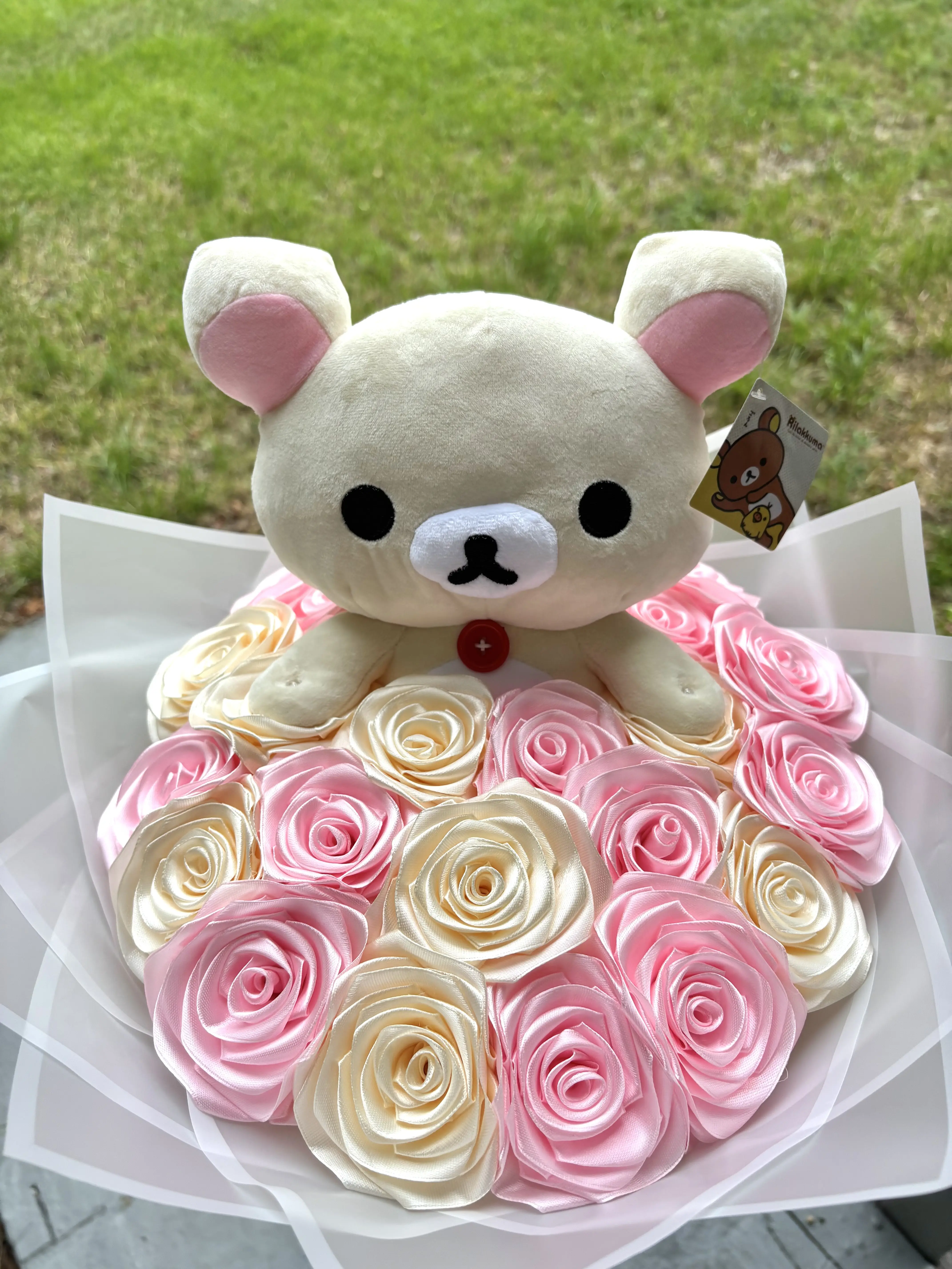CUSTOM SATIN RIBBON ROSE BOUQUET | HANDMADE FOREVER FLOWERS