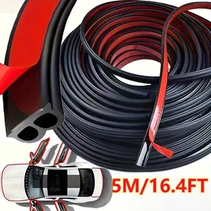 Universal Car Door Seal Strip, Synthetic Rubber Design- All-Weather Rubber Seal for Soundproof, Dustproof, and Rain Protection, Easy DIY Installation for Front & Rear Doors