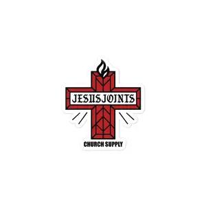ICON CROSS DEEP RED STICKER SLAP