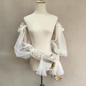 Off-the-shoulder Sleeves, Bridal Sleeves, Long Sleeves, Wedding Dress Accessories, Bridal Separates, Lace Sleeves Comfort Women
