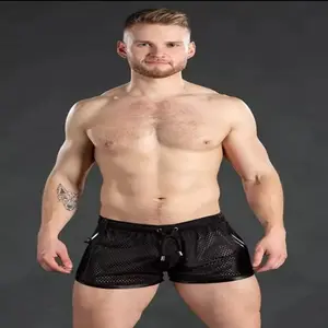 Kyn Apparel Men's sweatpants hole dry breathable sexy beach outdoor casual three-quarter pants