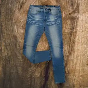 SF2620 - Washed Clean Look Denim Slim-Fit Stretch Jeans