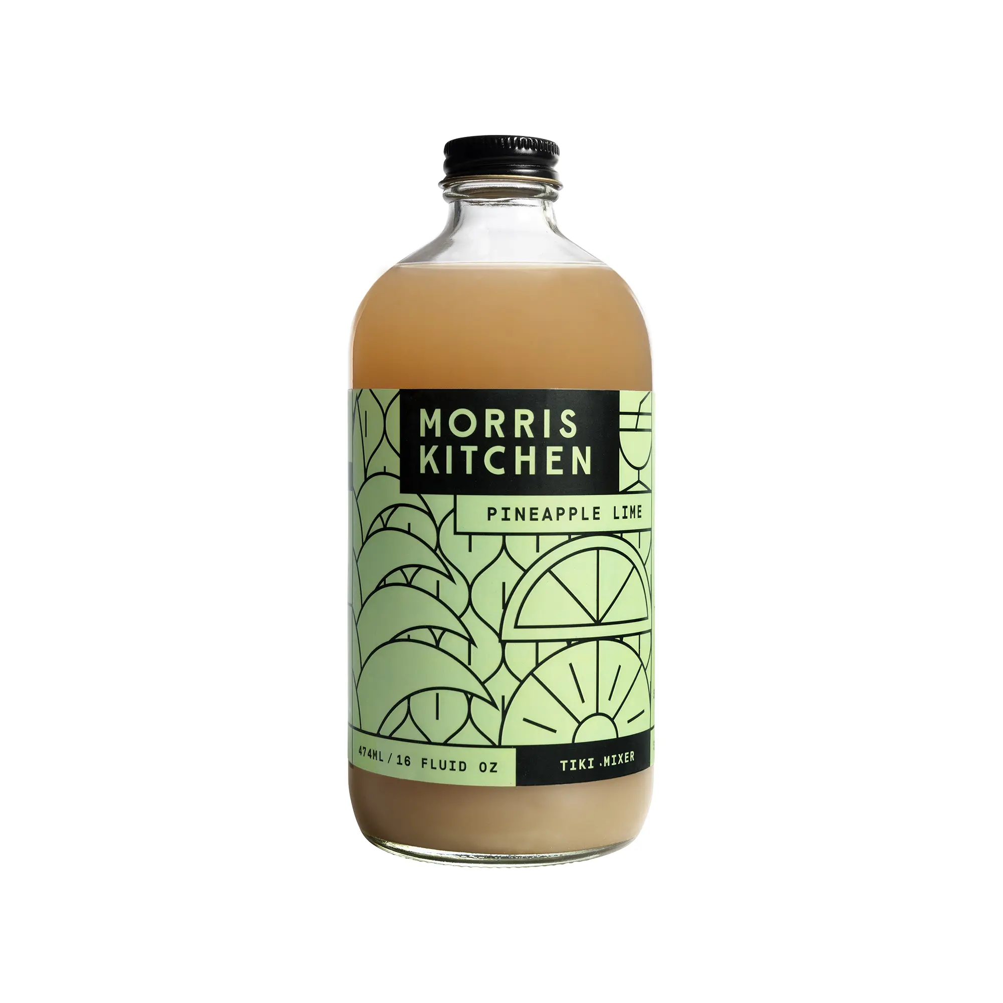 Morris Kitchen Pineapple Lime Tiki Margarita Cocktail Mixer Single Bottle 16oz