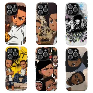 Boondocks Collage Desigh Phone Case |Cartoon Tough Phone Case|Compatible for iPhone 17Air 16Promax 15 14 13 12 11 and for Samsung S21-S25|Durable and Shockproof|Perfect Gift for Women Men anime cover