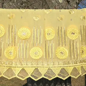 Big Jeddah Veil with Beautiful Embroidered Designs in Swiss Cotton Materials Available in Multiple Colors