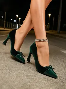 Spring Summer New Elegant Patchwork Pointed Toe Stiletto Heel Shoes, Party Evening Shoes, Breathable Comfortable Slip-On Party Wedding Shoes for Women High Heels