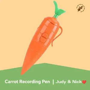 hot new Carrot Voice Recorder Electronic Sound Toy Can Write Graffiti Ballpoint Pen Novelty Voice Recorder Pen Gift