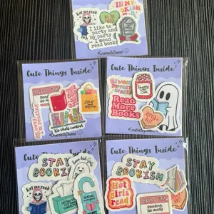 Holographic book stickers