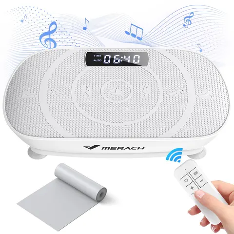 MERACH Vibration Plate - Unisex Compact Exercise Equipment, Multifunctional Fitness Tool, Home Training Equipment with 50x/sec Vibration, Lymphatic Drainage, Muscle Strengthening and Muscle Soreness Relief for Indoor Home Gym Use