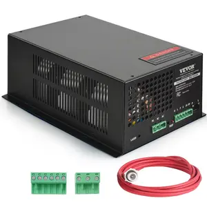 VEVOR CO2 Laser Power Supply, 60W, Power Supply for 60W Laser Tube, Constant Current Protection, Open Circuit Protection, Fast Heat Dissipation, Compatible for Multi - brand Laser Engravers Cutters
