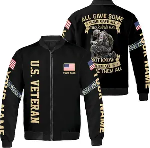 Personalized Veteran Bomber Jacket – Patriotic Design Bomber Jacket, Veteran Bomber Jacket, Custom Veteran Jacket, USA Veteran Bomber Jacket, America Veteran Jacket, Patriotic Veteran Bomber Jacket