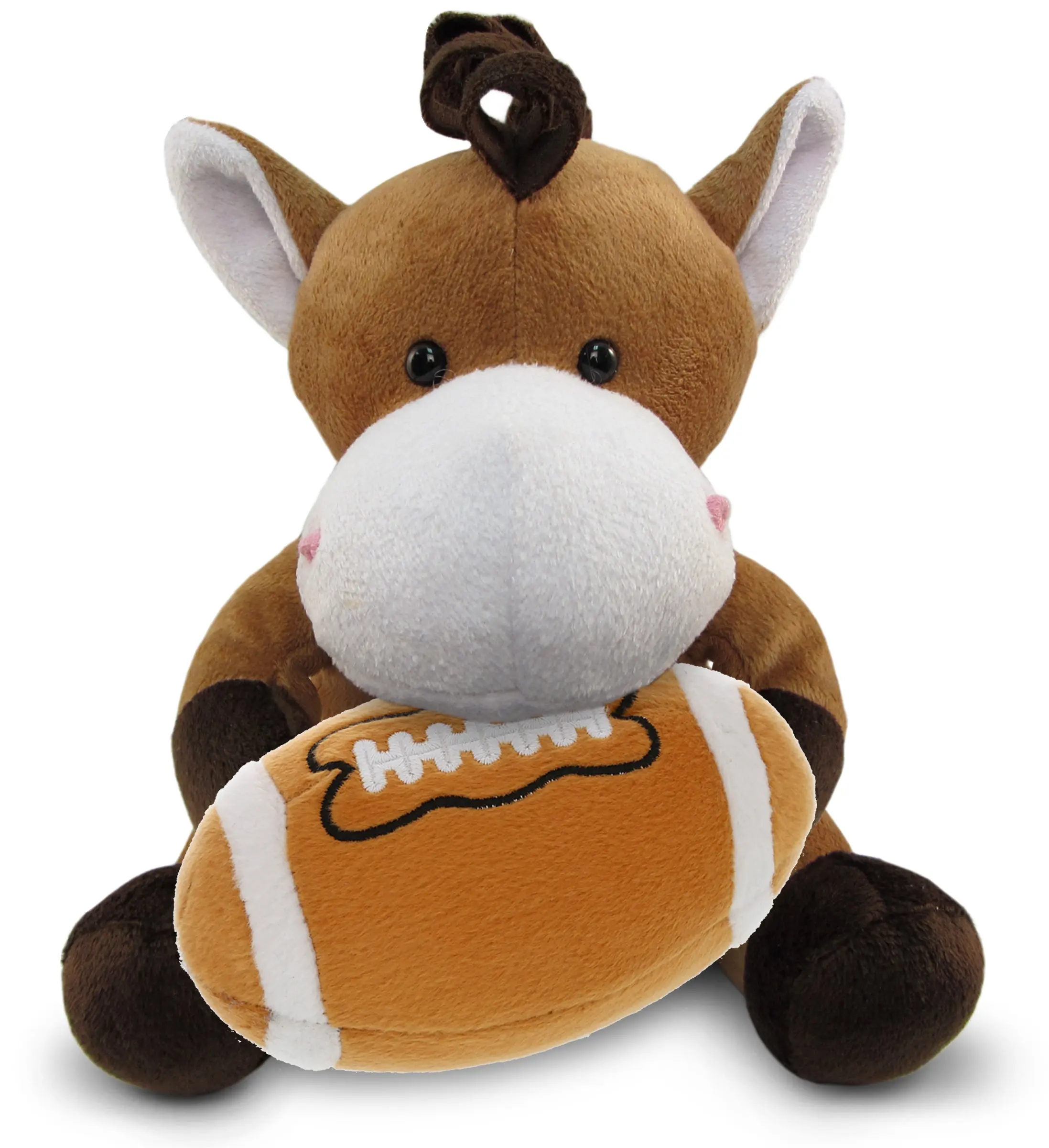 DOLLIBU 6" Soft Polyester Plush Horse Stuffed Football Toy - Fluffy Fillings, Huggable Design, Toddler-Safe Plush Stuffed Toy for Kids' Play, Collecting, Plush Stuffed Toys, Fluffy Stuffed Toys